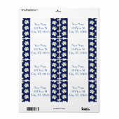White Flower Pattern Thunder_Cove Etiket (Full Sheet)