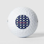 White Flower Pattern Thunder_Cove Golfballen (Voorkant)