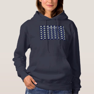 White Flower Pattern Thunder_Cove Hoodie