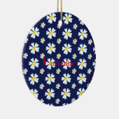 White Flower Pattern Thunder_Cove Keramisch Ornament (Rechts)