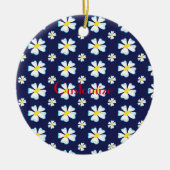 White Flower Pattern Thunder_Cove Keramisch Ornament (Voorkant)