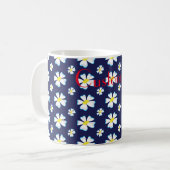 White Flower Pattern Thunder_Cove Koffiemok (Voorkant links)