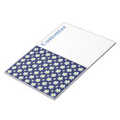 White Flower Pattern Thunder_Cove Notitieblok (Schuin)