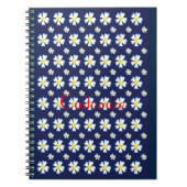White Flower Pattern Thunder_Cove Notitieboek (Voorkant)