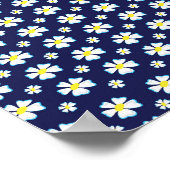 White Flower Pattern Thunder_Cove Poster (Hoek)