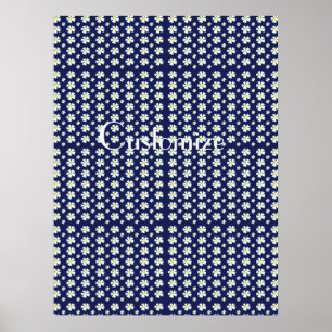 White Flower Pattern Thunder_Cove Poster