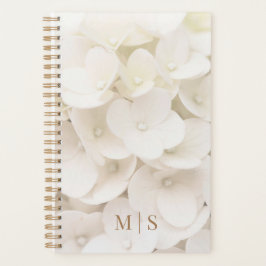 White Flower Petal Blossoms Floral Planner