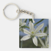 White Flower Photo Sleutelhanger (Voorkant)