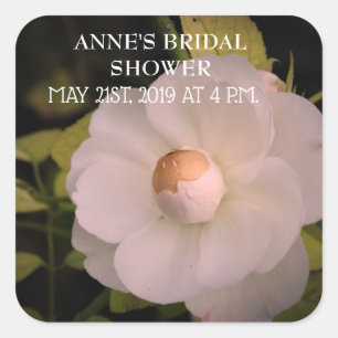 White Flower Photo Sticker Vrijgezellenfeest