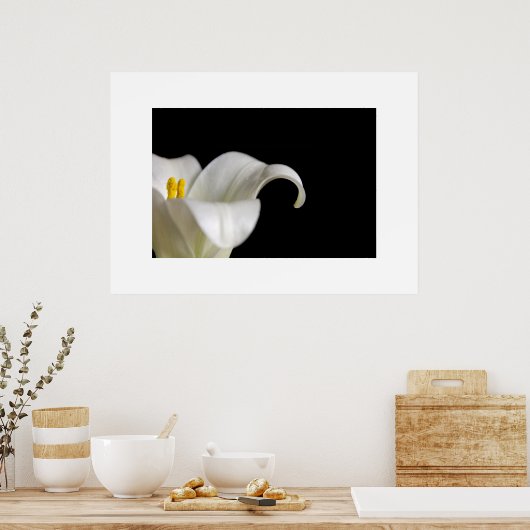 White Flower Poster (Keuken)