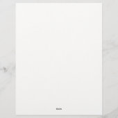 White Flower Rectangle Lijst Briefhoofd (Achterkant)