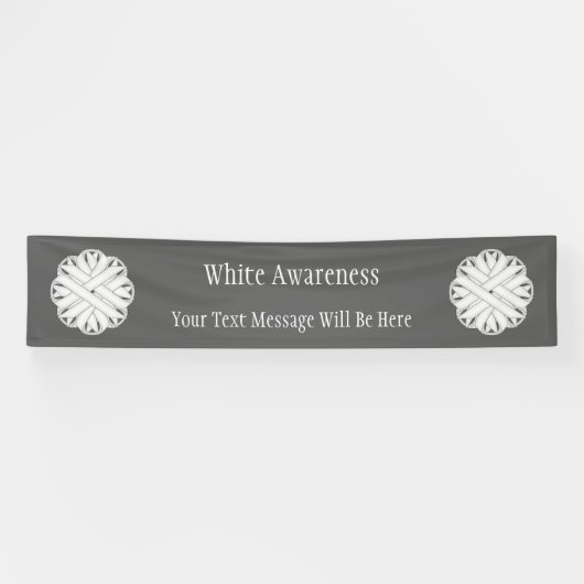 White Flower Ribbon door Kenneth Yoncich Spandoek (Horizontaal)