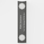 White Flower Ribbon door Kenneth Yoncich Spandoek (Verticaal)