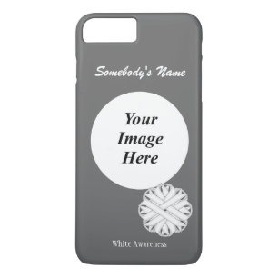 White Flower Ribbon Tmpl van Kenneth Yoncich Case-Mate iPhone Case