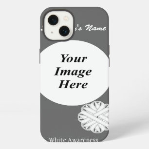 White Flower Ribbon Tmpl van Kenneth Yoncich iPhone 13 Hoesje