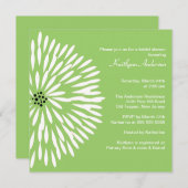 White Flower Sage Spring Bridal Shower-uitnodiging Kaart (Voorkant / Achterkant)