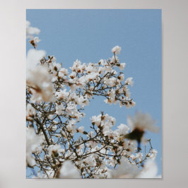 white flower sea poster