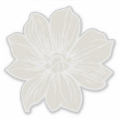 White Flower Sticker (Voorkant)