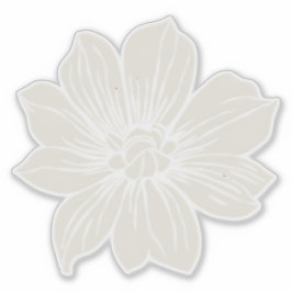 White Flower Sticker