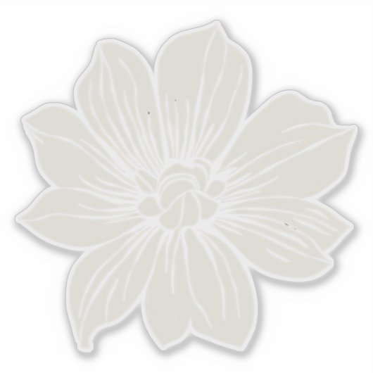 White Flower Sticker (Voorkant)