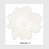 White Flower Sticker (Vel)