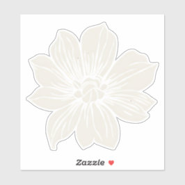 White Flower Sticker