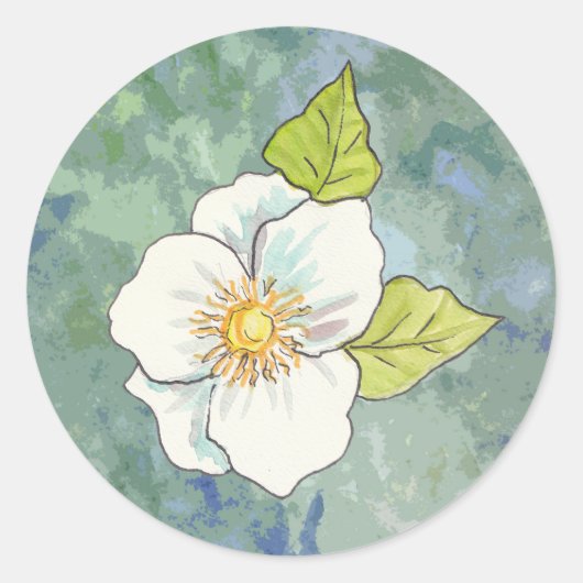 White Flower Sticker (Voorkant)