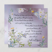 White Flower Weddenschap Hartelijk dank Bedankkaart (Voorkant / Achterkant)