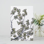 White Flowering Dogwood Briefpapier (Staand voorkant)