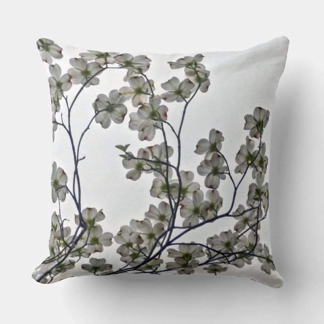 White Flowering Dogwood Kussen (Voorkant)