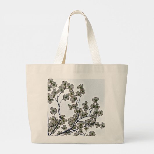 White Flowering Dogwood Large Canvas tas (Achterkant)