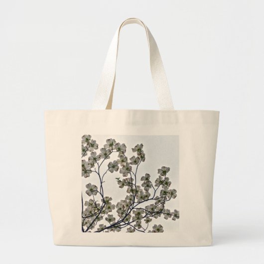 White Flowering Dogwood Large Canvas tas (Voorkant)