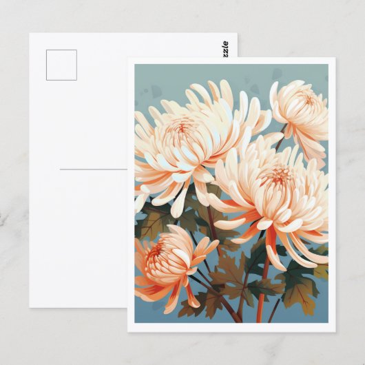 WHITE FLOWERS #1 BRIEFKAART (Voorkant / Achterkant)