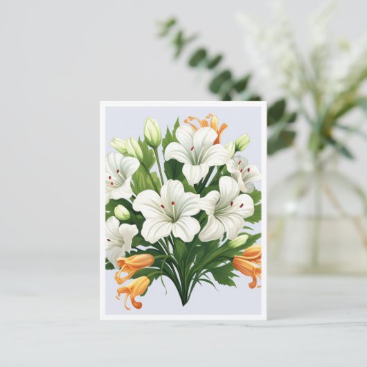 WHITE FLOWERS #2 BRIEFKAART (Staand voorkant)