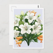 WHITE FLOWERS #2 BRIEFKAART (Voorkant / Achterkant)