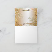 White Flowers and Gold Glitter - Hartelijk dank Bedankkaart (Binnen)