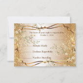 White Flowers and Gold Glitter - RSVP (Achterkant)