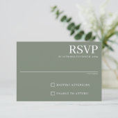 White Flowers and Greenery RSVP Kaartje (Staand voorkant)