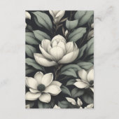 White Flowers and Greenery Wedding Details Informatiekaartje (Achterkant)