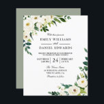 White Flowers Beauful Budget Weddenation<br><div class="desc">White Flowers Beauful Budget Wedding Invitation Een goedkoper alternatief dan een standaarduitnodiging.</div>