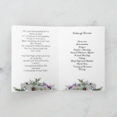 White Flowers begrafenisprogramma Programma (Binnen)