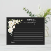 White Flowers Black Deel een geheugen aanwezigheid Aankondiging (Staand voorkant)