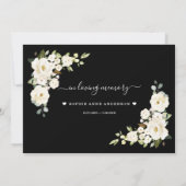 White Flowers Black Deel een geheugen aanwezigheid Aankondiging (Achterkant)