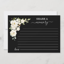 White Flowers Black Deel een geheugen aanwezigheid