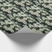 White Flowers Bouquet Cadeaupapier (Hoek)