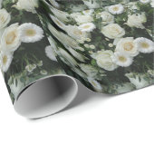White Flowers Bouquet Cadeaupapier (Rol Hoek)
