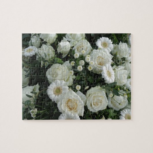 White Flowers Bouquet Legpuzzel (Horizontaal)