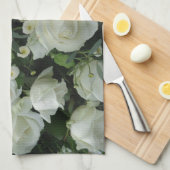 White Flowers Bouquet Theedoek (Quarter Fold)