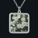 White Flowers Bouquet Zilver Vergulden Ketting<br><div class="desc">White Flowers Bouquet</div>