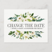 White Flowers BRUILOFT WIJZIG DE DATUM UITSTEL